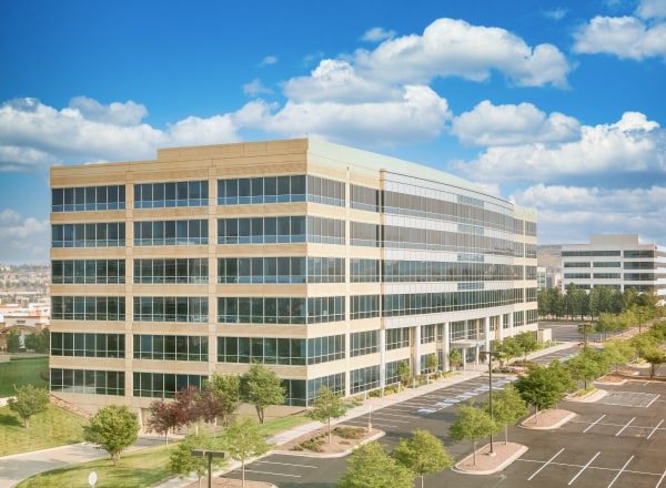 White Concrete Office Building in Colorado